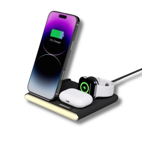 PowerGlow - Jabees PowerGlow 4-In-1 Foldable Wireless Charging Station