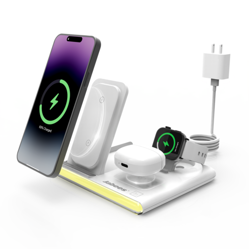 PowerGlow - Jabees PowerGlow 4-In-1 Foldable Wireless Charging Station