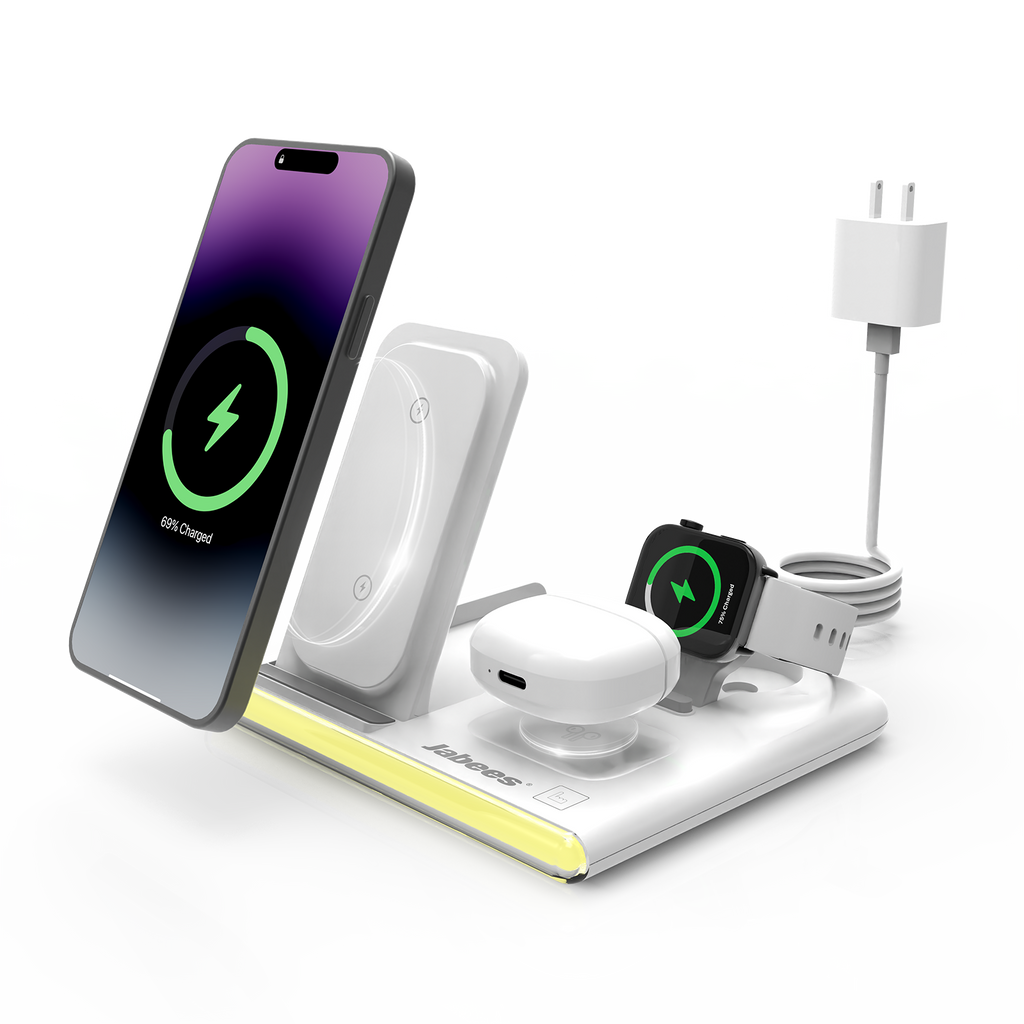 PowerGlow - Jabees PowerGlow 4-In-1 Foldable Wireless Charging Station