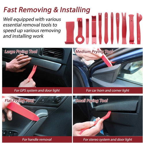 13 Pcs Car Trim Removal Tool Auto Door Panel Clip Dash Plastic